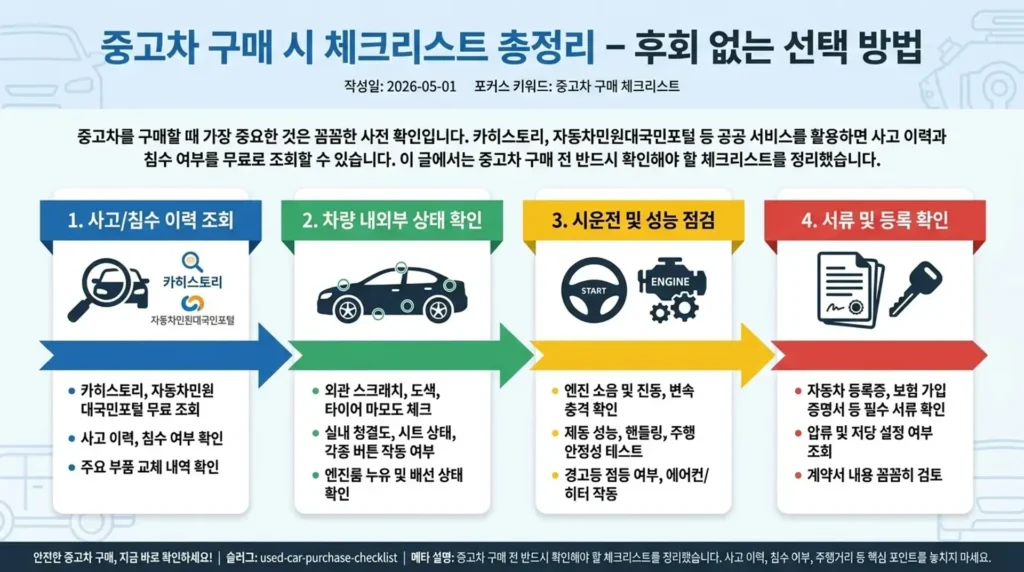 중구차 구매 체크리스트 및 과정 완벽 정리