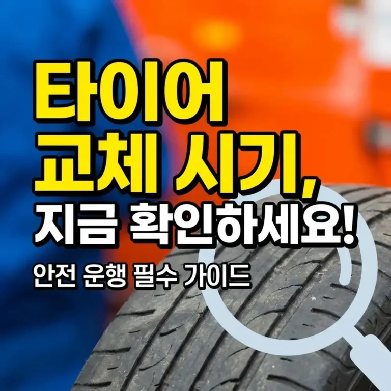 타이어 교체 시기 확인 방법