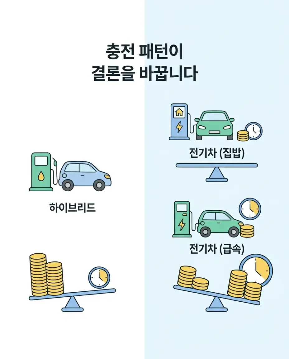 하이브리드 vs 전기차 - 하이브리드와 전기차의 유지비 비교